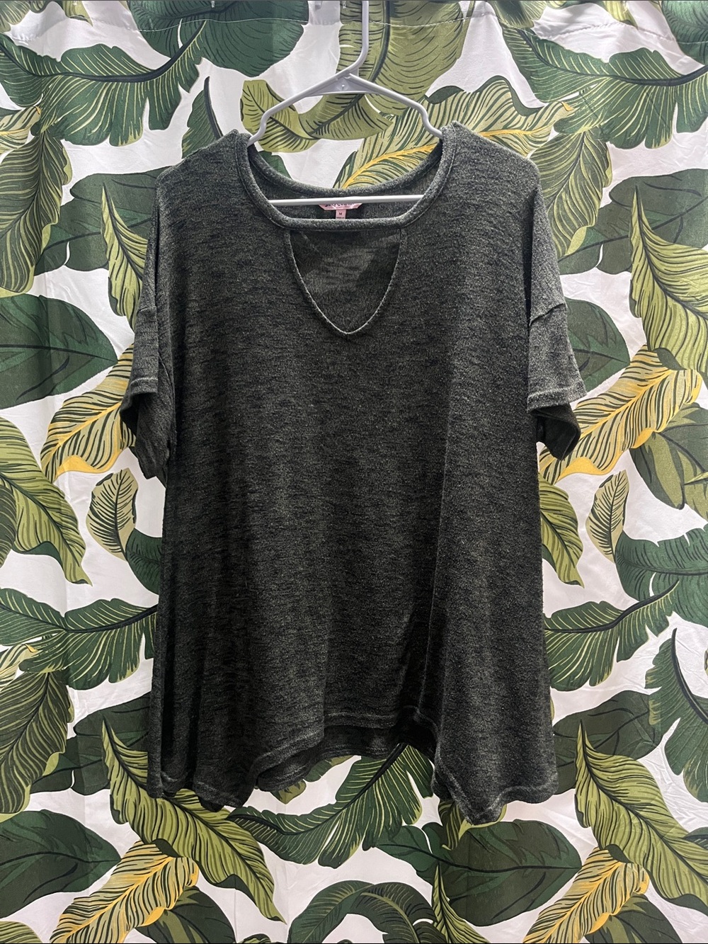 Juicy Couture Heathered Olive Green Short Sleeve Tee